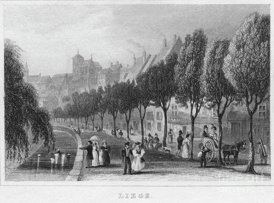 Liege, 1850 Drawing by Print Collector