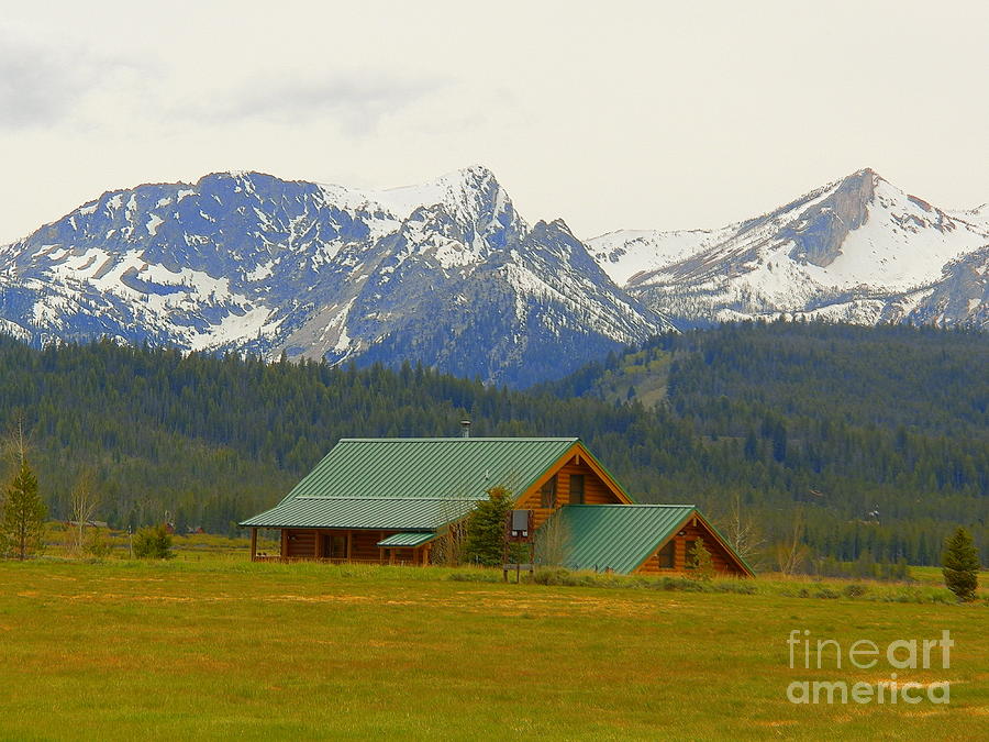 Alpine Lake Stanley Lake McGown Peak Jigsaw Puzzle by Art Sandi