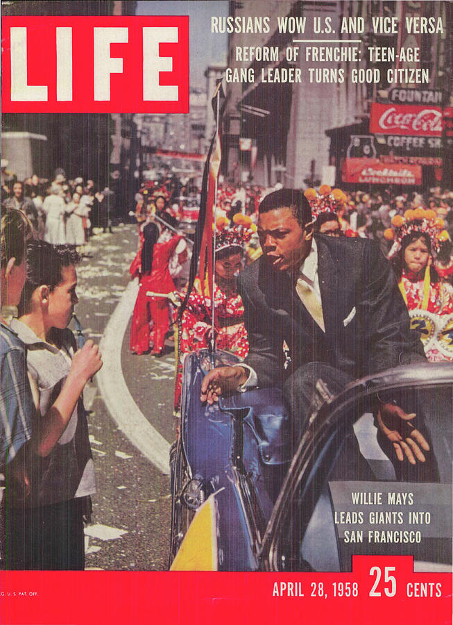 Willie Mays Photograph - LIFE Cover: April 28, 1958 by Leonard McCombe