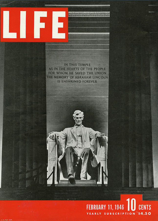 Lincoln Memorial Photograph - LIFE Cover: February 11, 1946 by George Skadding