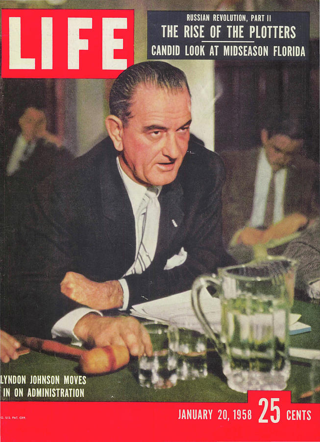 Lyndon B. Johnson Photograph - LIFE Cover: January 29, 1958 by Hank Walker