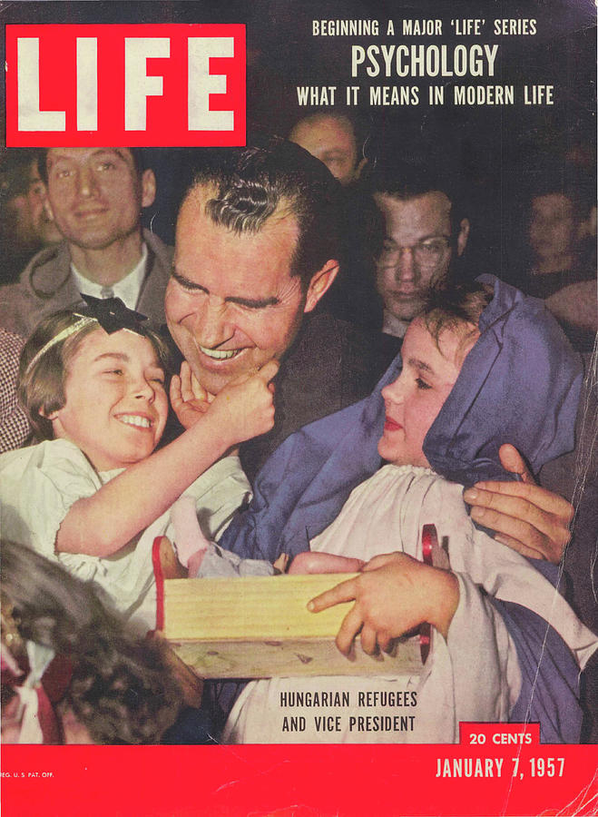 Richard Nixon Photograph - LIFE Cover: January 7, 1957 by Loomis Dean