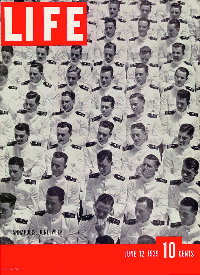 Naval Academy Photograph - LIFE Cover: June 12, 1939 by Peter Stackpole