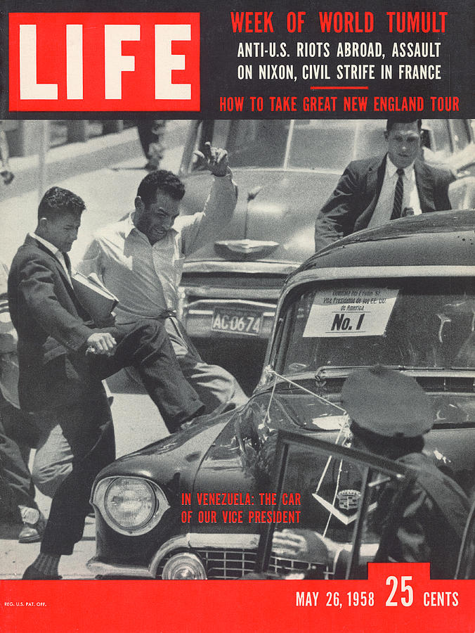 Richard Nixon Photograph - LIFE Cover: May 26, 1958 by Paul Schutzer