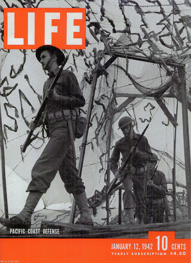 Soldiers Photograph - LIFE Cover: November 12, 1941 by Peter Stackpole