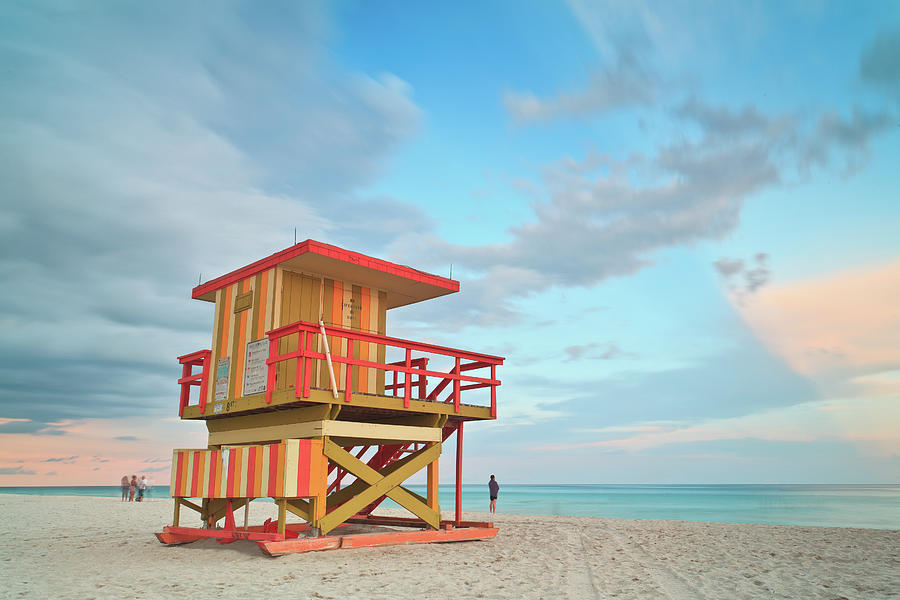 Life Guard Station With Cloudy Sky Photograph by Enzo Figueres