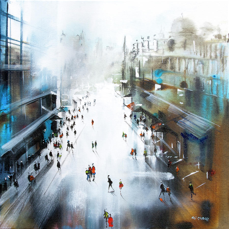 Life in a Northern Town Painting by Neil McBride