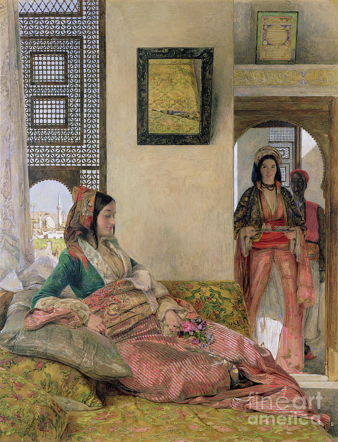 19th Century Photograph - Life In The Harem, Cairo by John Frederick Lewis