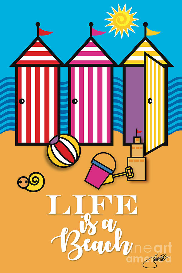 Life Is A Beach Digital Art by Judith Gorgone | Fine Art America