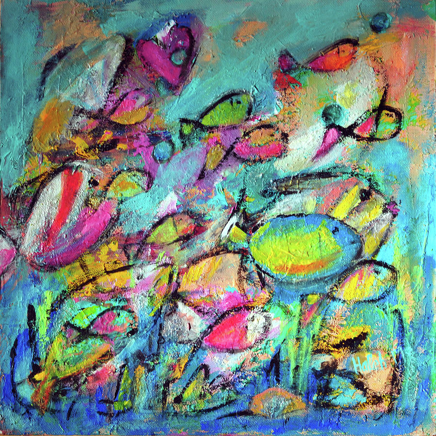 Life is full of colorful surprises Mixed Media by Haleh Mahbod