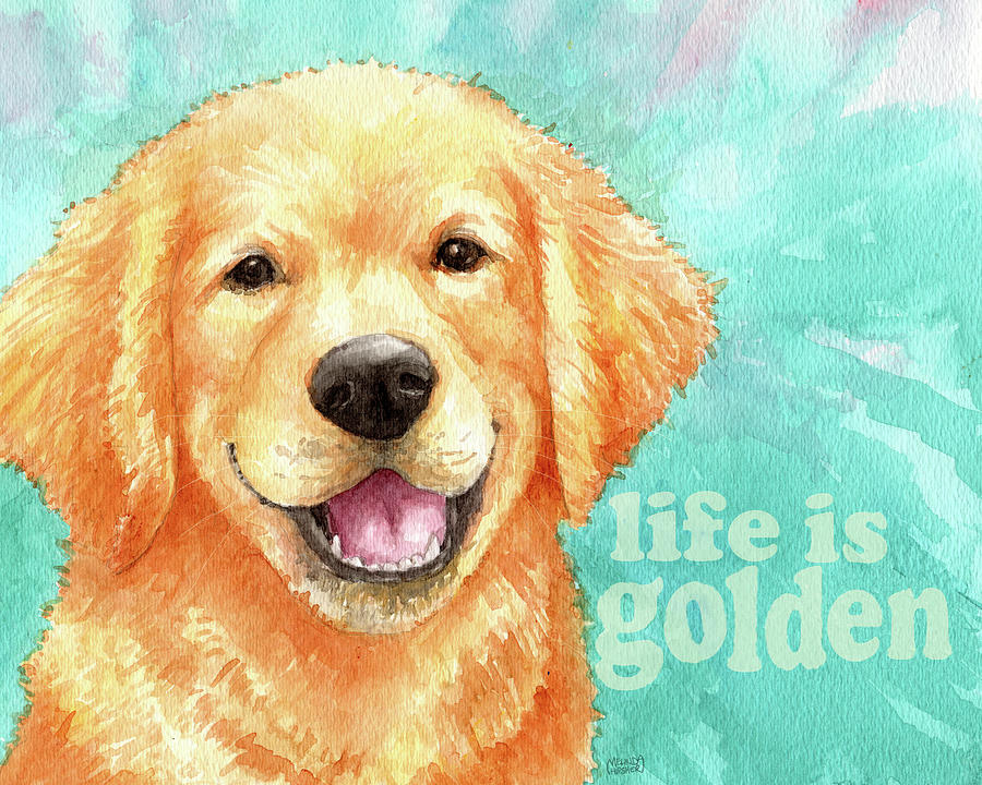 Animal Painting - Life Is Golden Retriever by Melinda Hipsher