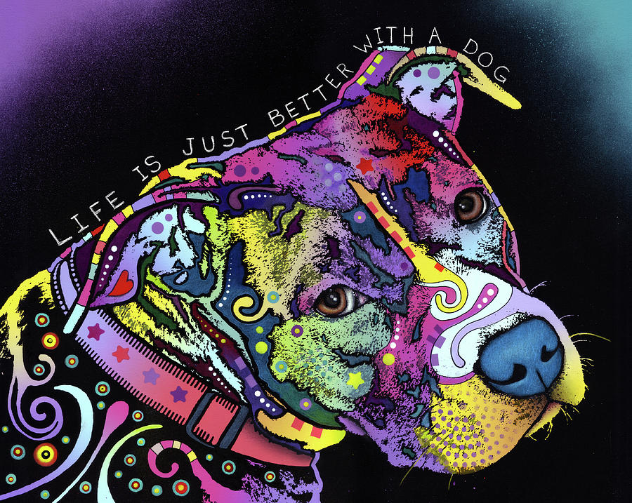 Dog Mixed Media - Life Is Just Better by Dean Russo