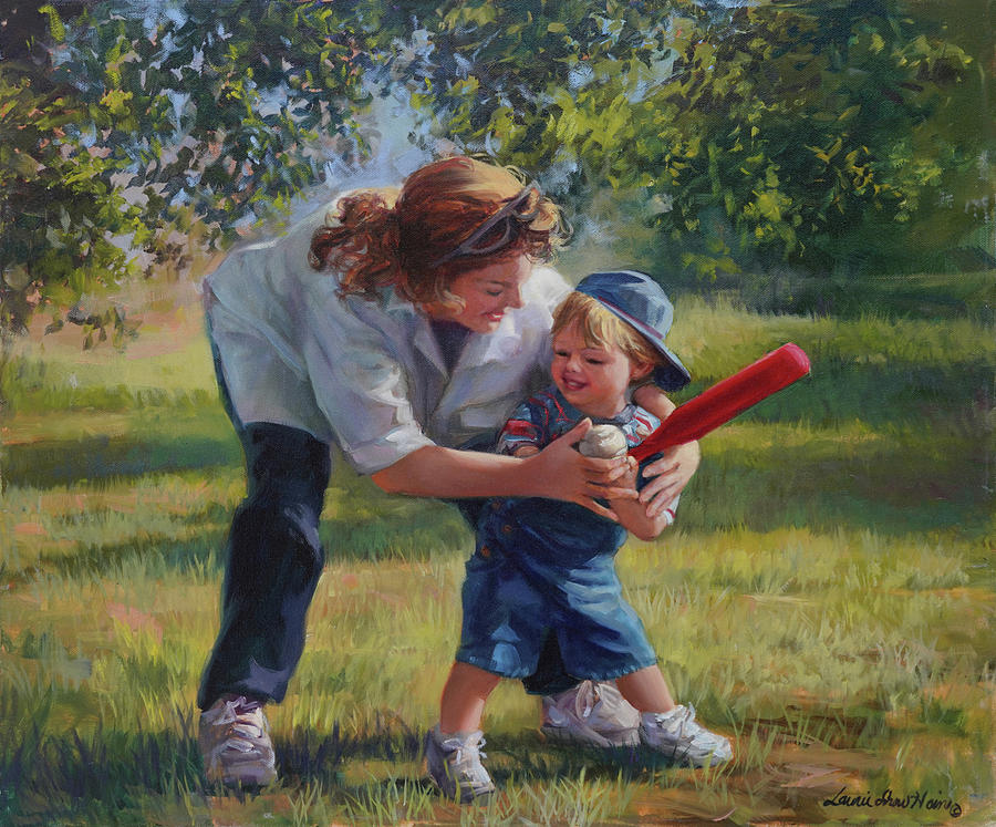 Mothers Day Painting - LIfe little lessons by Laurie Snow Hein
