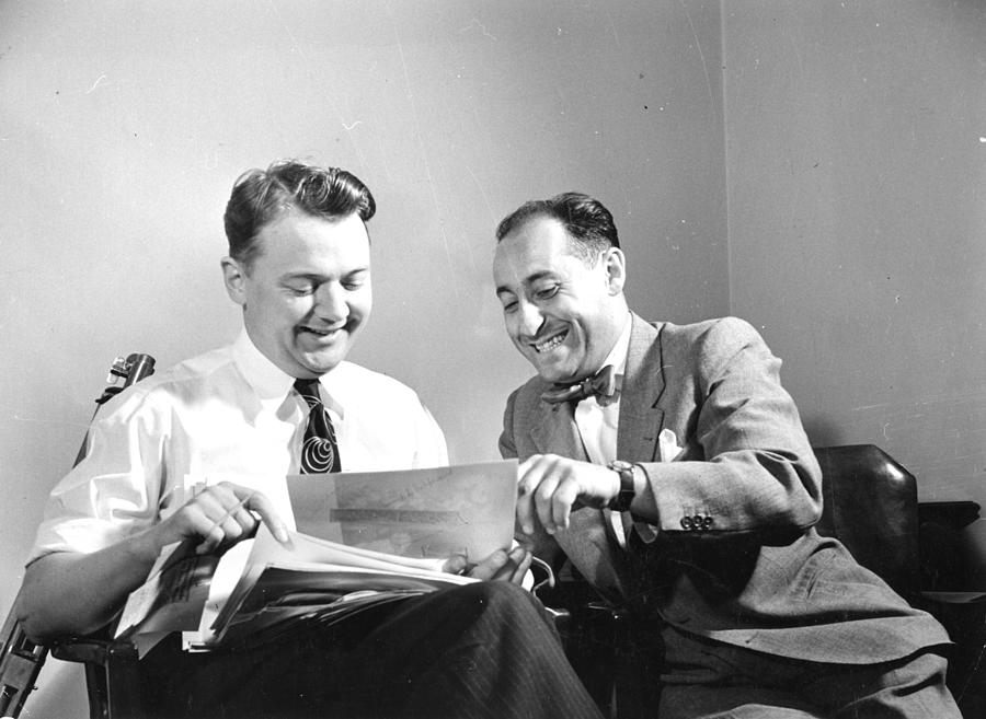 New York City Photograph - LIFE Picture Editor Wilson Hicks And Assistant Ed Thompson by Alfred Eisenstaedt