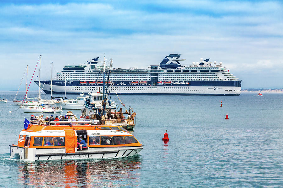 LIfeboat and Celebrity Infinity Photograph by Darryl Brooks