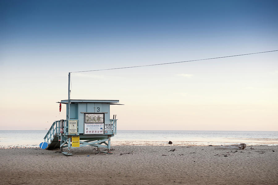 Lifeguard Hut On Sandy Beach Photograph by Max Bailen