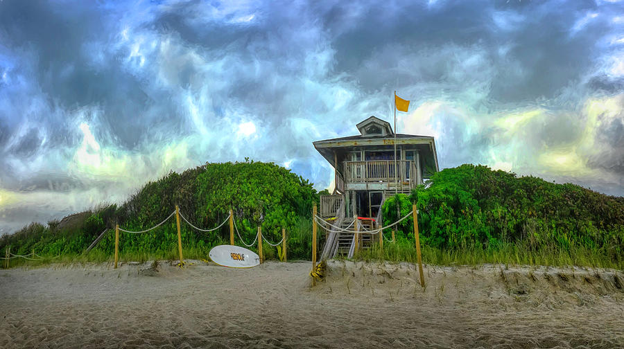 Lifeguard Stand at the Beach Photograph by Debra and Dave Vanderlaan