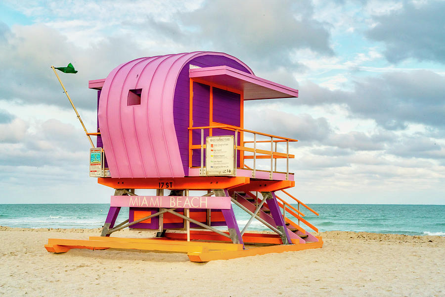 Lifeguard Station In South Beach Digital Art by Laura Zeid
