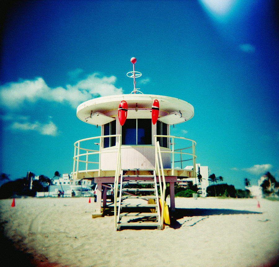 Lifeguard Station, Miami Beach Photograph by Tony Hopewell