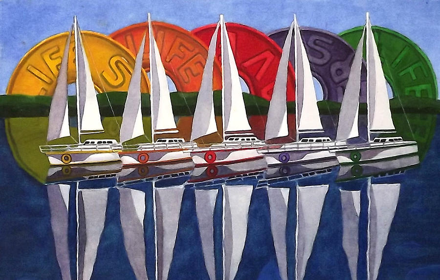 Water Painting - Lifesaver by Cory Clifford Water Painting - Lifesaver by Cory Clifford