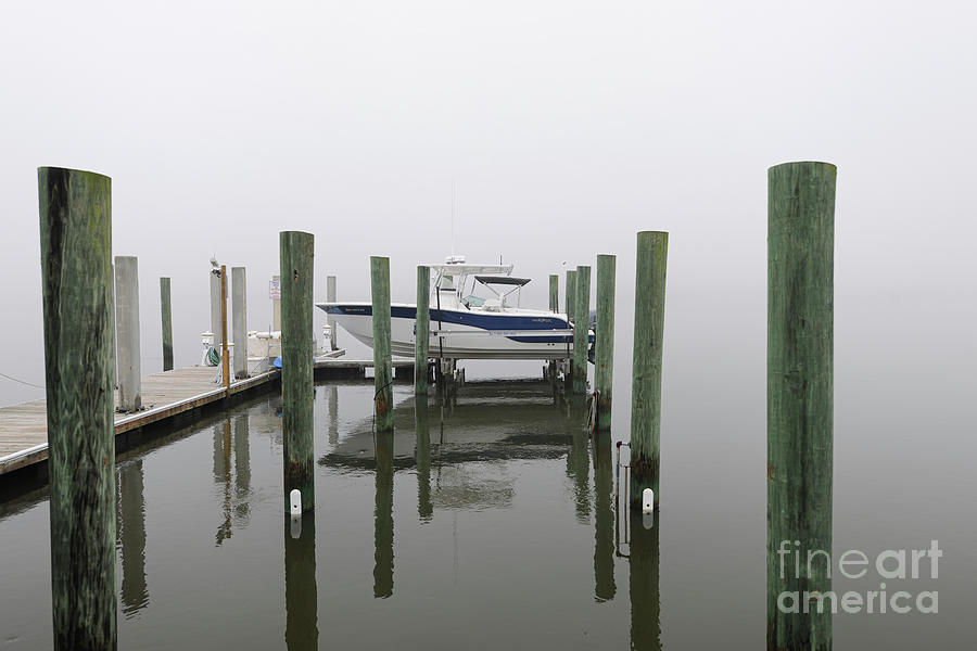 Lifted up into the Fog - Rivertowne on the Wando Photograph by Dale Powell