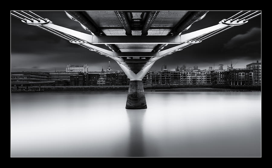 Creative Edit Photograph - Light & London Millenium Bridge by Anders Hammarstrom
