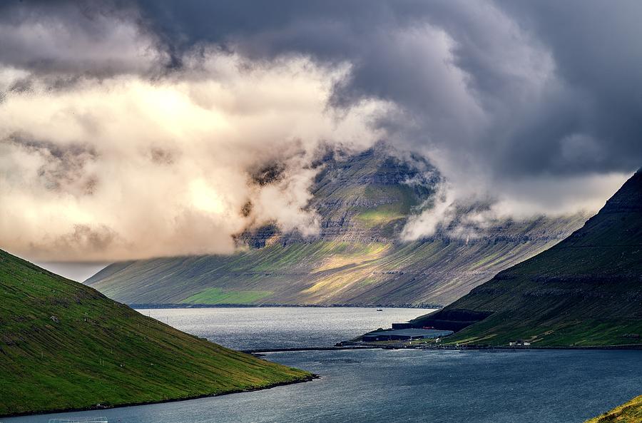 Light And Dark Of Faroe Fjord Photograph by Ariel Ling