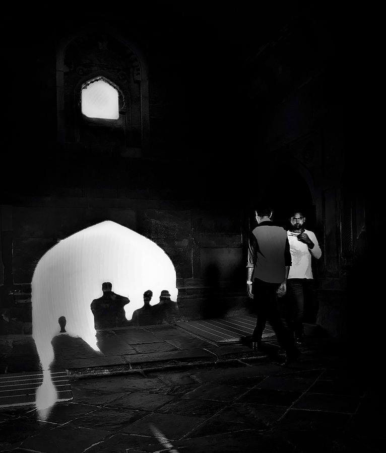 Walking Photograph - Light And Shadows. Agra Fort. by Santanu Sengupta