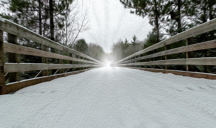 Light at the End of Bridge Digital Art by Sandra Js