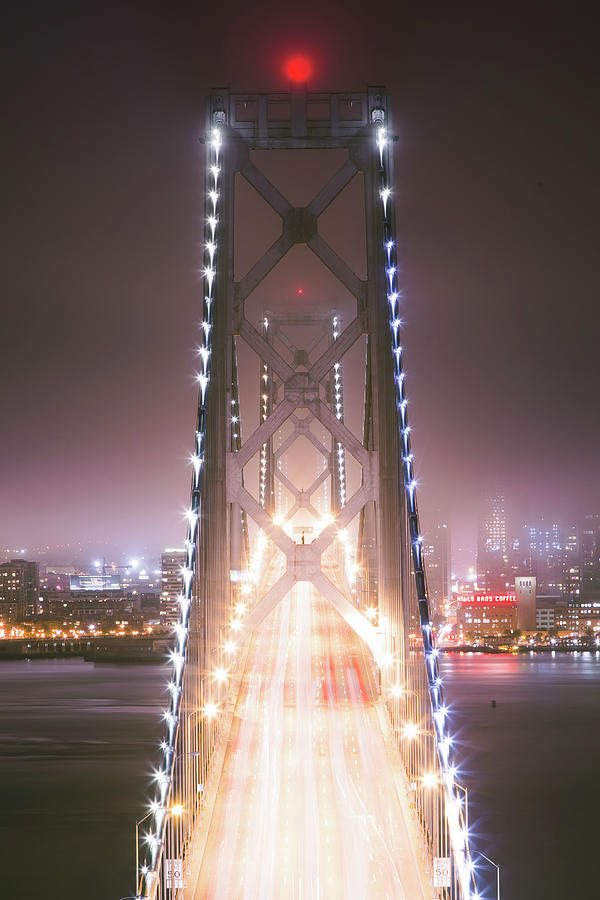 Light Bridge, Bay Bridge Photograph by Vincent James