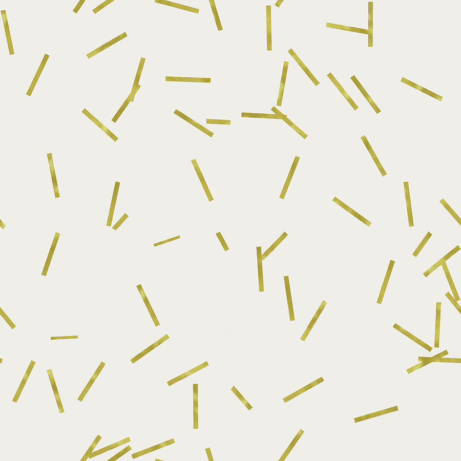 Pattern Digital Art - Light Cream Golden Matchstick Confetti by Tina Lavoie