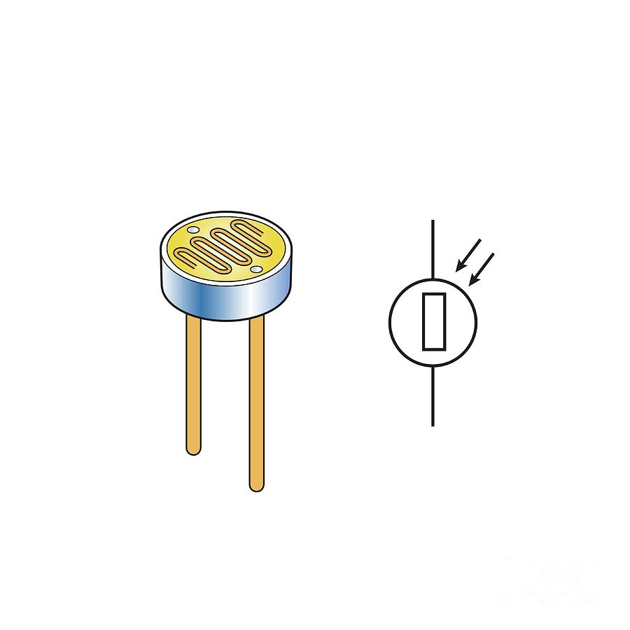 Light-dependent Resistor And Circuit Symbol Photograph by Science Photo Library