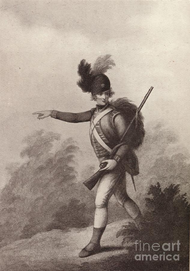 Light Infantry Man 1791, 1791 1909 Drawing by Print Collector