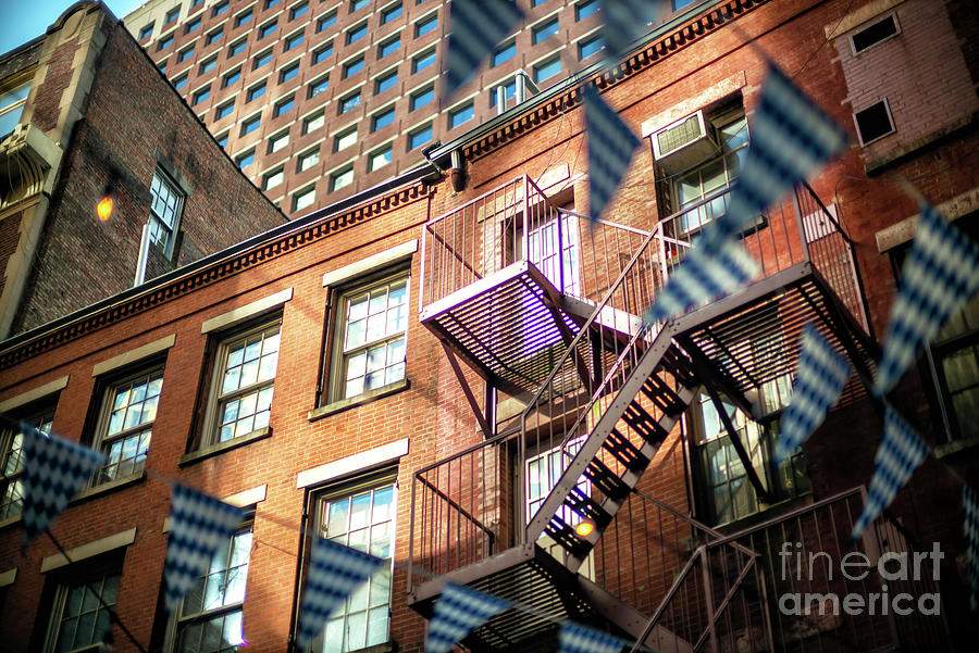 Light on the Fire Escape in New York City Photograph by John Rizzuto