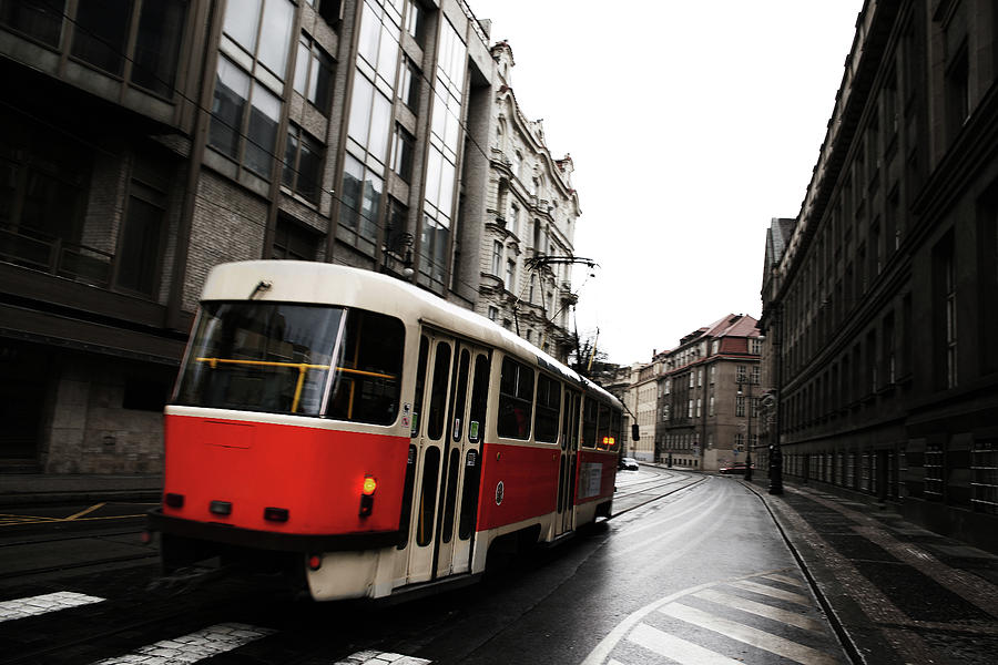 Light Rail Train In Praha Photograph by Copyright By Patricklee