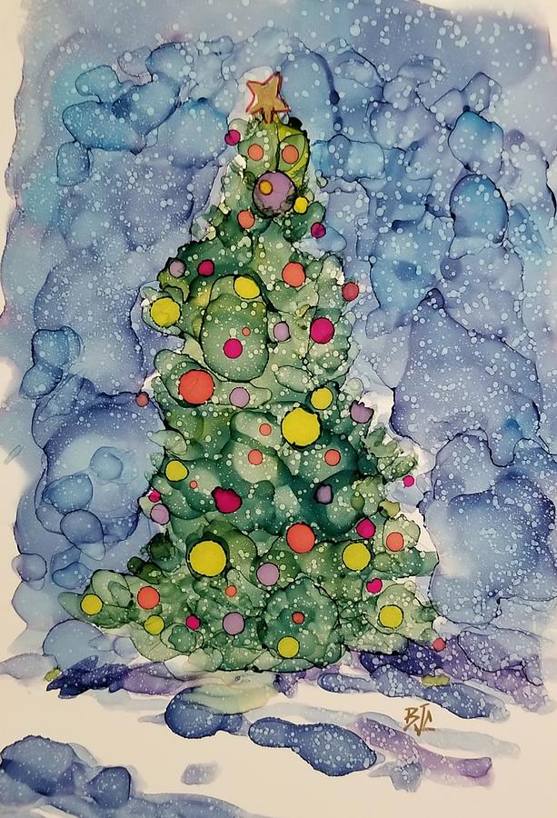Light Snow on Christmas Painting by Billie Colson