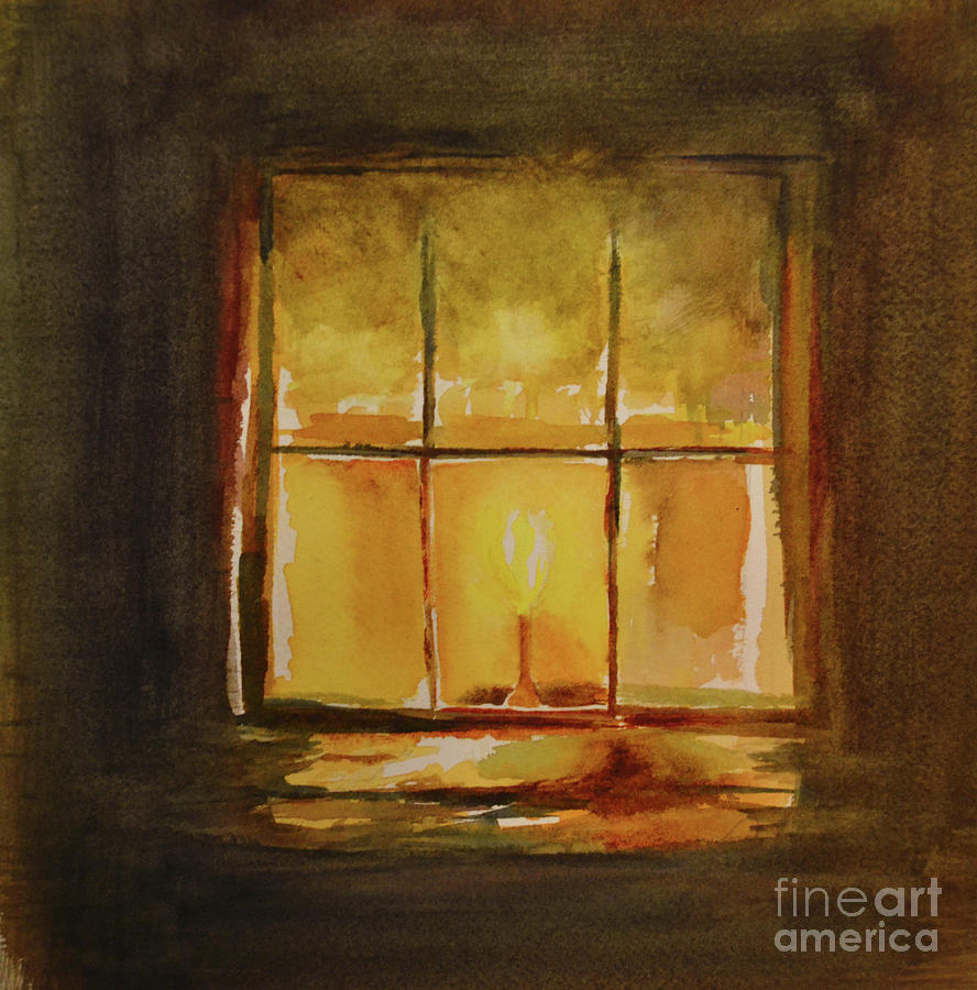 Candle Painting - Light Through a Window by Allison Ashton