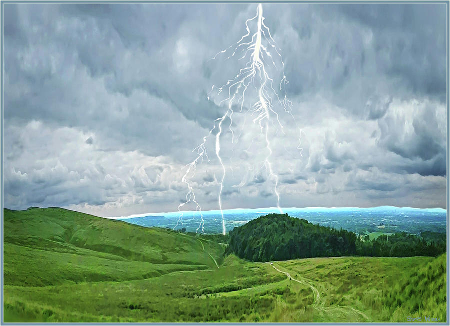 Lightening in the Landscape, Abbie Shores Challenge # 24 Photograph by Lise Winne