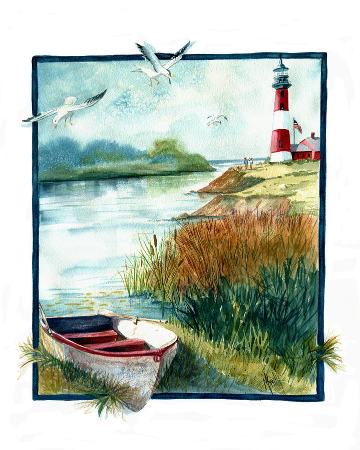 Lighthouse 1 Painting by Marilyn Smith