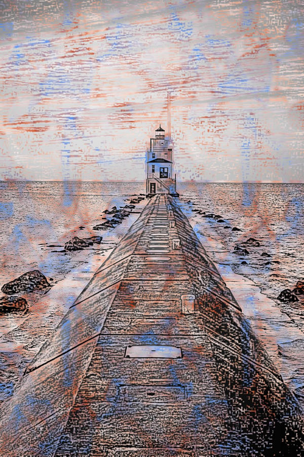 Lighthouse Abstract Digital Art