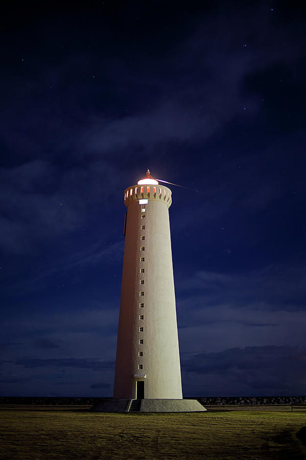Lighthouse Against Sky With Stars Photograph by Bkort Photography