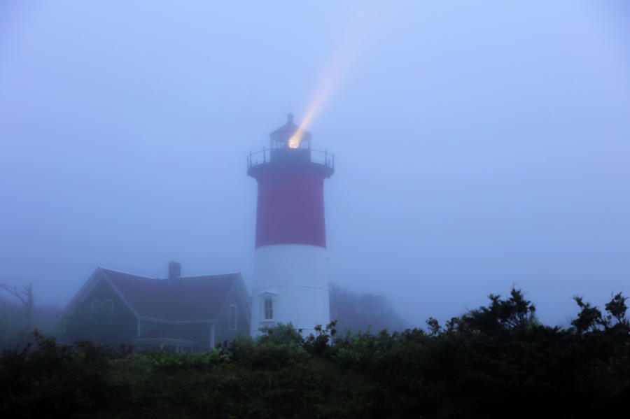 Nauset Lighthouse and Fog Photograph by Doolittle Photography and Art