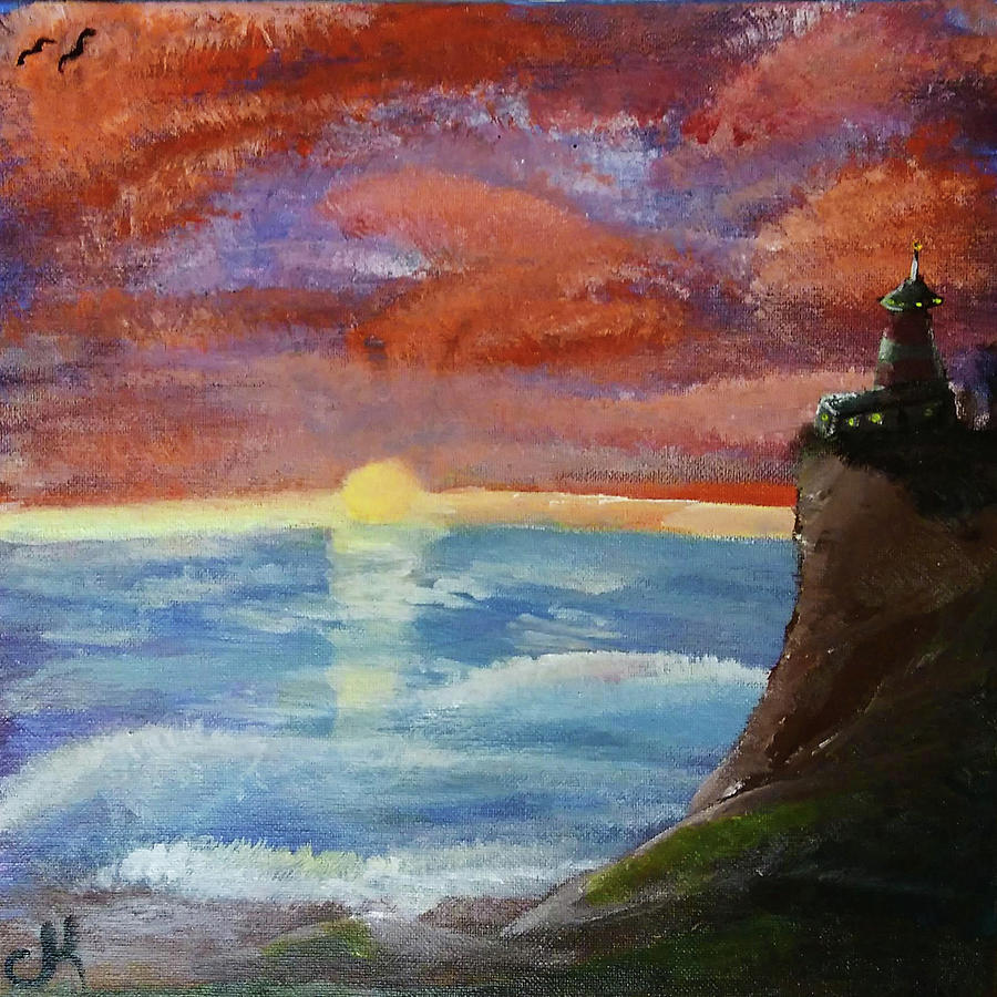 Lighthouse at Dawn Painting by Chance Kafka