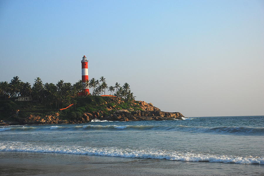 Lighthouse At Kovalam Beach, Kerala Photograph by Aditi Das Patnaik
