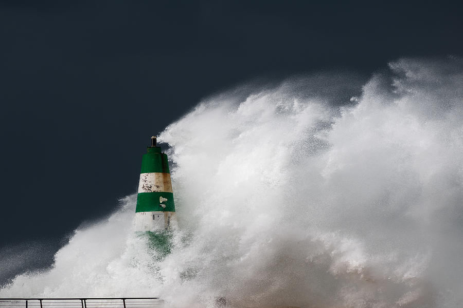 Lighthouse At Storm Photograph by Levy Davish