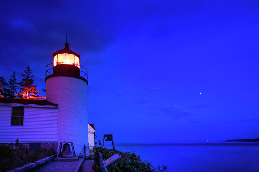 Lighthouse, Bass Harbor, Maine Digital Art by Claudia Uripos