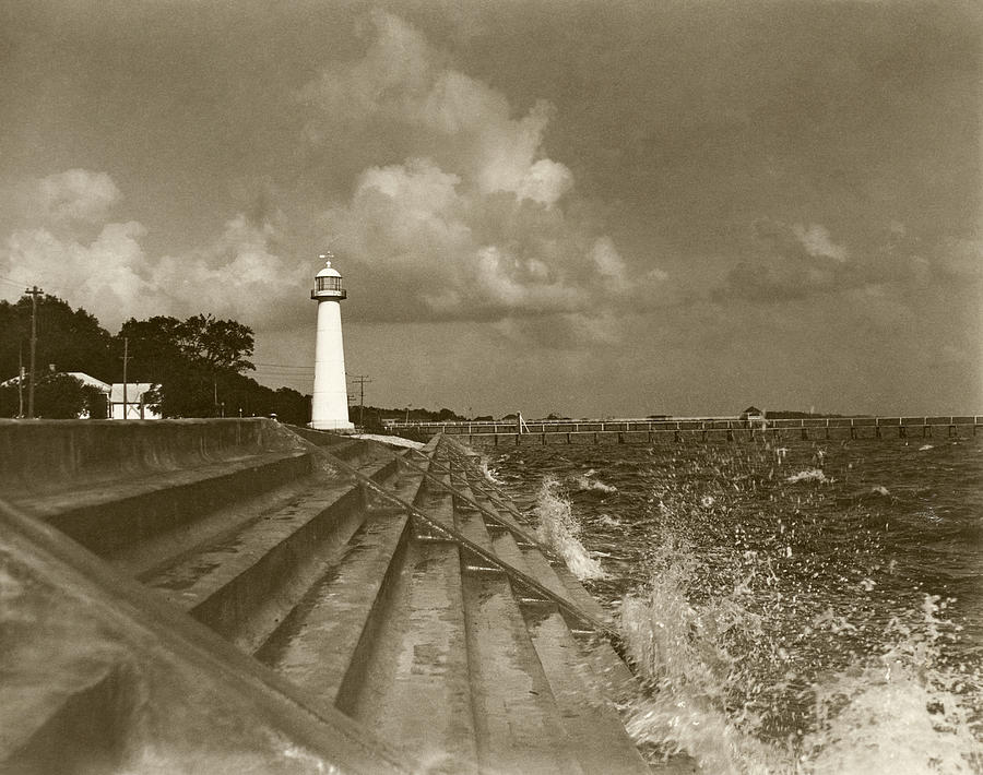 Lighthouse at Biloxi, Mississippi, C1920 Photograph by Granger