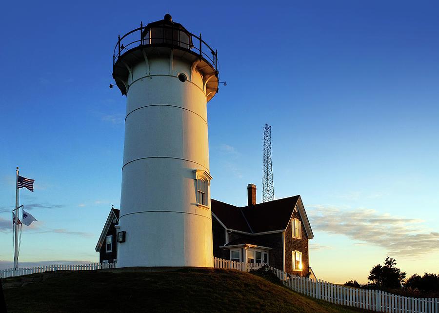 Lighthouse In Cape Cod Digital Art by John Greim
