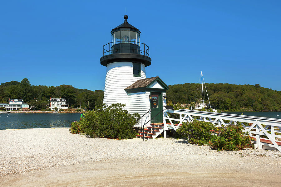 Lighthouse In Mystic Seaport Digital Art by Claudia Uripos