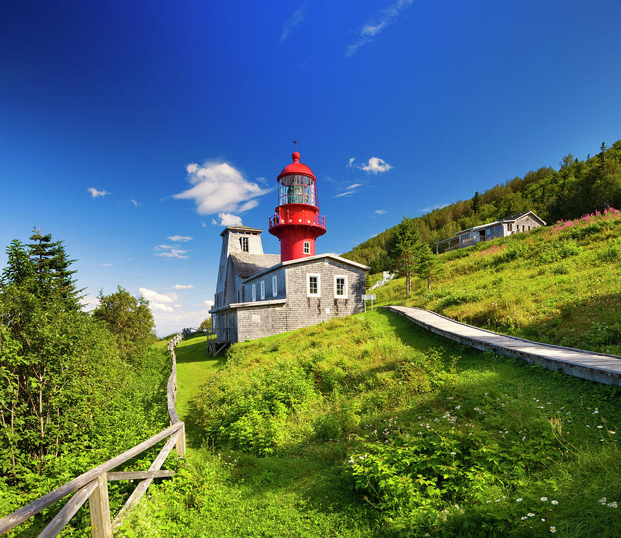 Lighthouse In Quebec Canada Digital Art by Pietro Canali